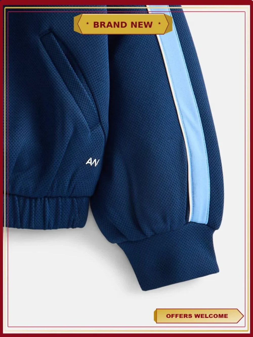 Girls Active Tech Pique Jacket Full Zip Scuba